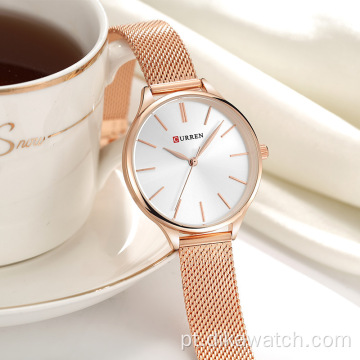 Curren 9024 Alta Qualidade Novo Design Senhoras Presente Elegante Relógio Relógio Mulher Moda Quartzo Feminino Relógios De Pulso Relogio Feminino